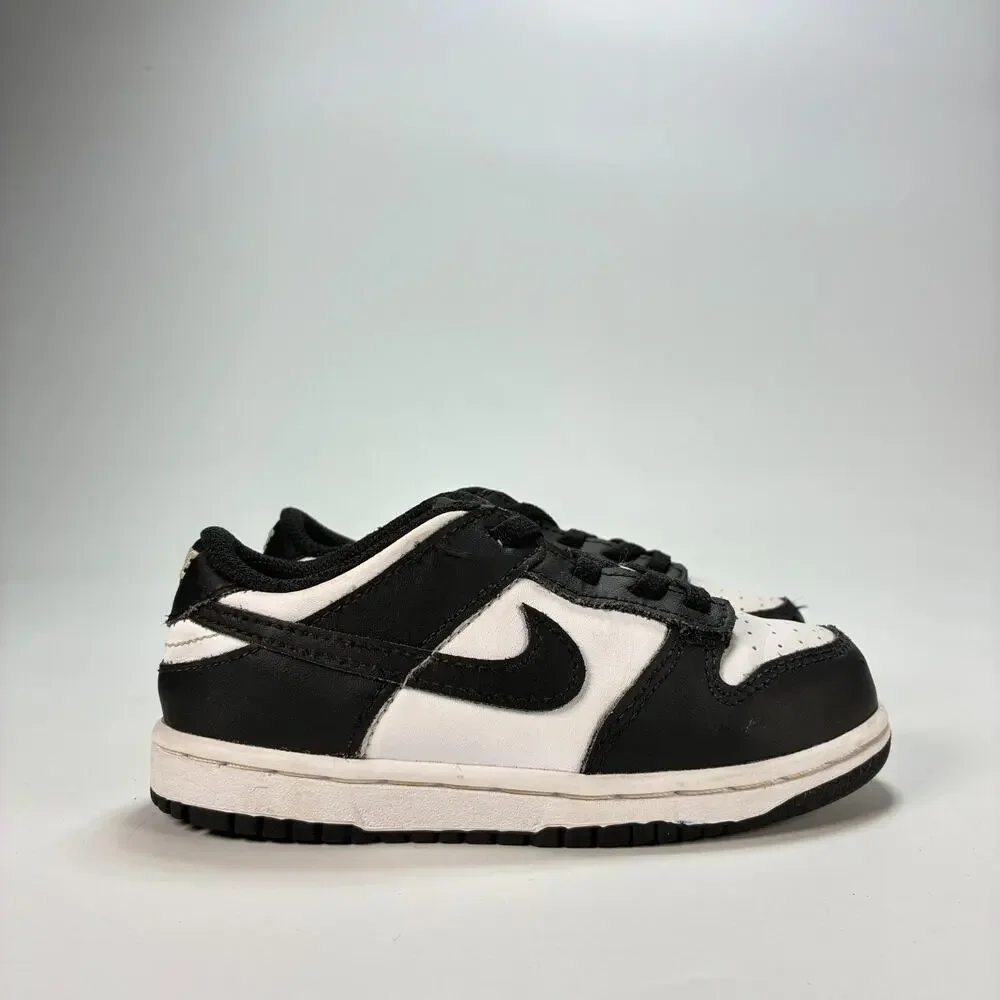Nike Dunk Low Black White Retro Shoes Sneakers CW1589-100 Kids Size 10C